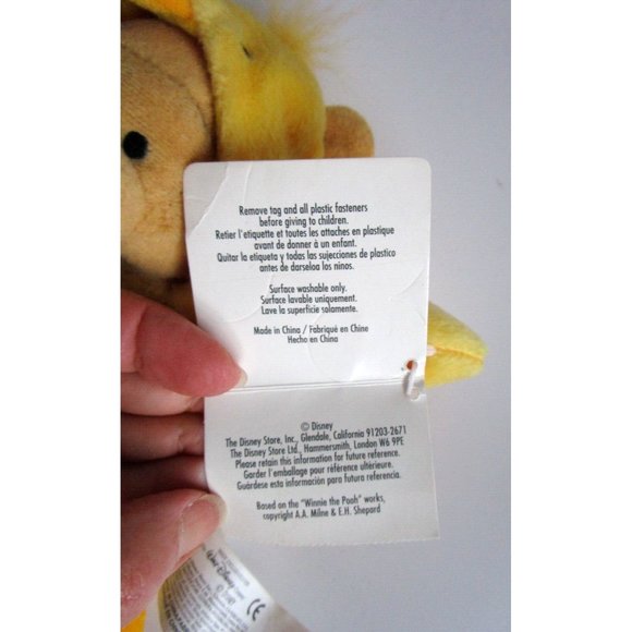 Disney Plush Winnie The Pooh "Dressed up Chicken Pooh" Stuffed Animal 8” NWTags - Picture 7 of 9